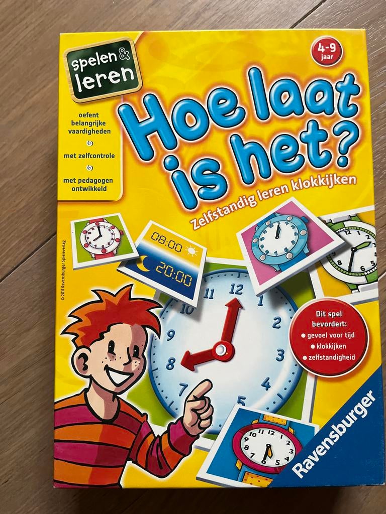 Hoe Laat is Het? - Ravensburger Leerzaam Spel, Hobby en Vrije tijd, Gezelschapsspellen | Bordspellen, Een of twee spelers, Ophalen of Verzenden