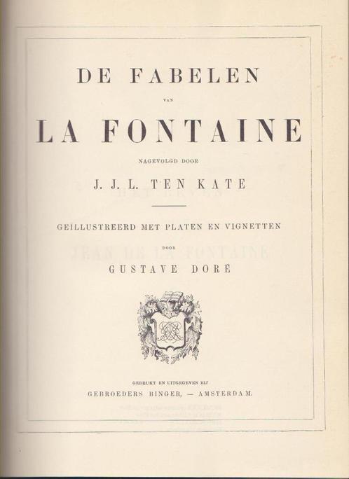 La Fontaine, Fabels van La Fontaine, Doré, Gustave Doré, Boeken, Sprookjes en Fabels, Zo goed als nieuw, Ophalen of Verzenden
