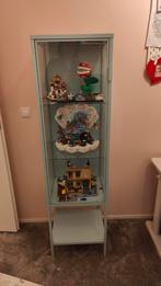 Ikea Rudsta blauwe vitrinekast - perfecte staat!, Minder dan 50 cm, Met deur(en), 100 tot 150 cm, Ophalen of Verzenden
