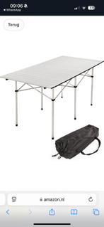 Nieuwe camping Tafel 70 x140 cm rolbaar/opvouwbaar aluminium, Caravans en Kamperen, Ophalen, Zo goed als nieuw, Campingtafel