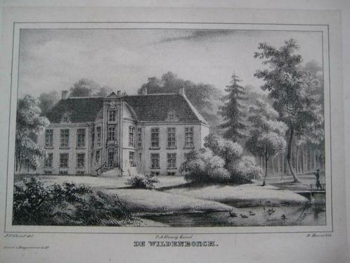 21  / Vorden Kasteel Wildenborgh  Litho 1846, Antiek en Kunst, Kunst | Litho's en Zeefdrukken, Ophalen of Verzenden
