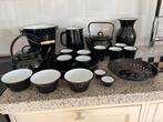 Zwart emaille set, nieuw heel mooi., Ophalen of Verzenden