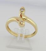 Prachtige 14 karaat Gouden Slang Ring 2 Diamanten Slangring, Verzenden, Nieuw, Dame, Info@juwelenwereld.nl