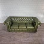 26010 Chesterfield Bank Leder Olijf 2,00 m, Ophalen, 150 tot 200 cm, Chesterfield, Rechte bank