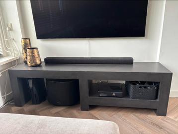 Betonlook TV meubel donkergrijs beschikbaar voor biedingen