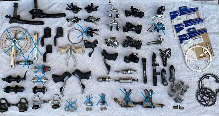 Campagnolo en Shimano, mag voor kleine prijzen weg., Fietsen en Brommers, Fietsonderdelen, Nieuw, Racefiets, Verzenden