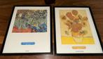 Twee ingelijste posters van Vincent van Gogh, Rechthoekig Staand, Met lijst, Ophalen of Verzenden, Zo goed als nieuw
