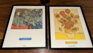 Twee ingelijste posters van Vincent van Gogh beschikbaar voor biedingen