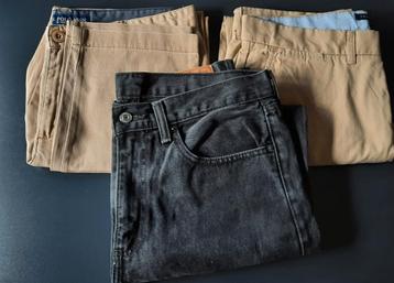 Heren - lange broek - maat W34/ L30 - Levi, Tommy, Polo beschikbaar voor biedingen