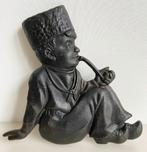 Plaquette Gietijzer Beeld Figuur Volendam Pijp 20 cm, Antiek en Kunst, Ophalen of Verzenden