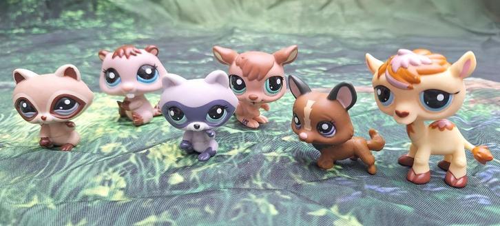 Littlest Pet Shop set van 6 figuurtjes (LPS), Verzamelen, Poppetjes en Figuurtjes, Gebruikt, Ophalen of Verzenden