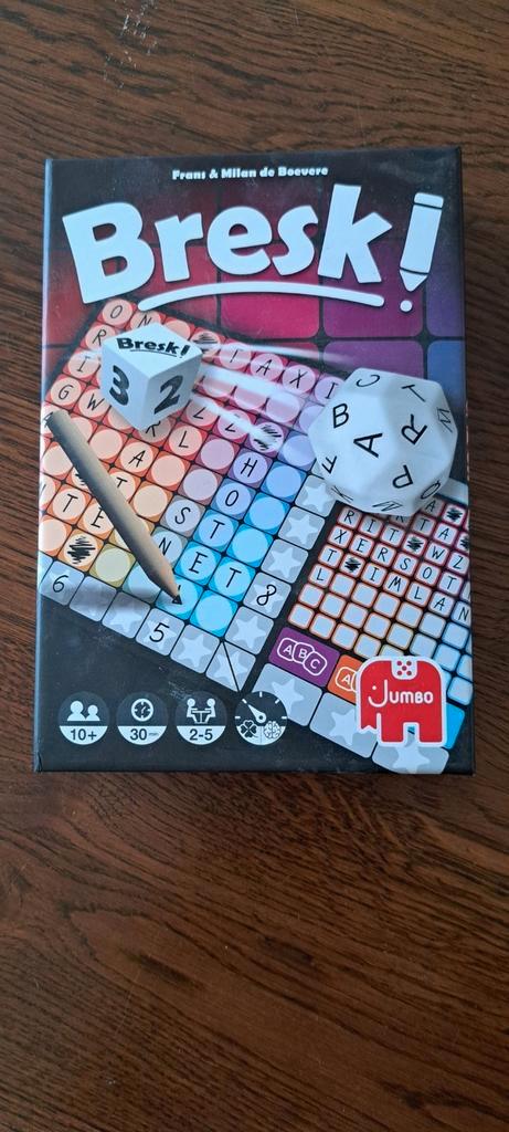 Bresk! Dobbelspel, Hobby en Vrije tijd, Gezelschapsspellen | Bordspellen, Zo goed als nieuw, Een of twee spelers, Drie of vier spelers