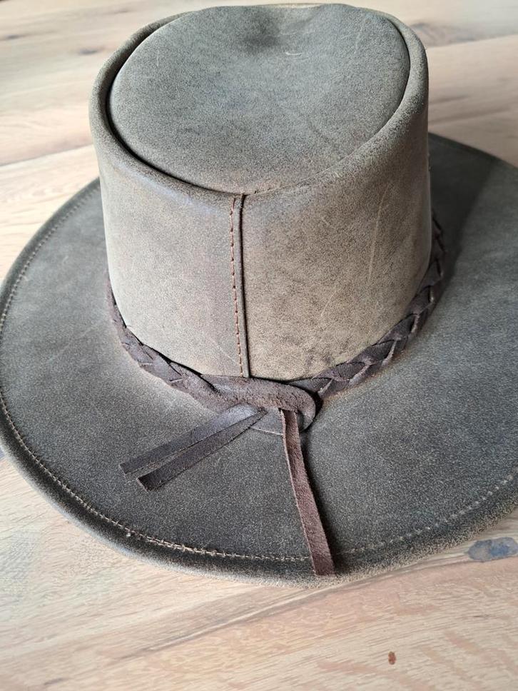 Australische lederen hoed, Kleding | Heren, Hoeden en Petten, Zo goed als nieuw, Hoed, 58 of 59 cm (L, 7¼ of ⅜ inch), Ophalen of Verzenden