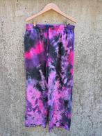 Hand geverfd paars - roze - zwart tie dye sweatpants maat L, Kleding | Dames, Broeken en Pantalons, Maat 42/44 (L), Nieuw, Ophalen of Verzenden