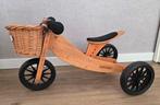 Kinderfeets driewieler en loopfiets incl. fietsmandje-bamboo, Ophalen of Verzenden, Zo goed als nieuw, Loopfiets
