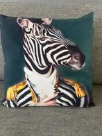 Decoratief Kussen met Zebra Print, Ophalen of Verzenden, Zo goed als nieuw, Groen, Vierkant