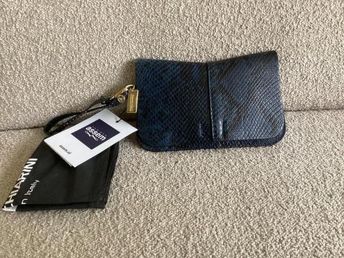 Blauwe slangenprint LEREN CLUTCH van GIANNI CHIARINI, nieuw, Sieraden, Tassen en Uiterlijk, Tassen | Damestassen, Nieuw, Blauw