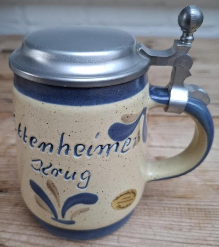 Duitse Westerwalder Steinzeug, steengoed bierpul, Ettenheim, Antiek en Kunst, Curiosa en Brocante, Ophalen of Verzenden