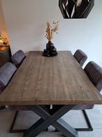Boomstamtafel Rough, Huis en Inrichting, Tafels | Eettafels, Gebruikt, 100 tot 150 cm, 150 tot 200 cm, Vier personen