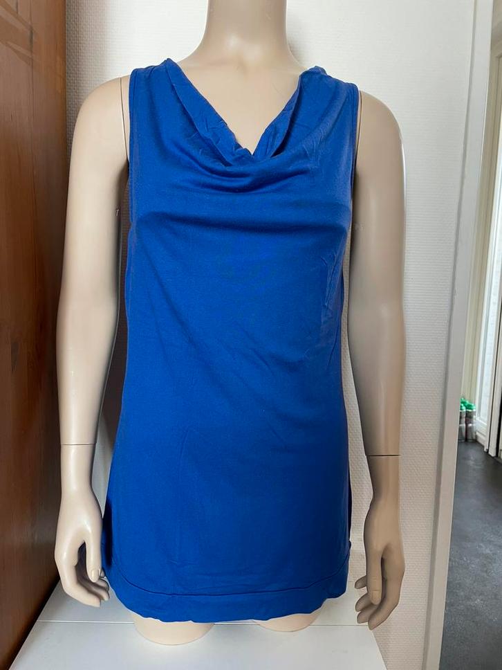 Silver creek half Lange top tanktop blauw 36 S, Kleding | Dames, Tops, Zo goed als nieuw, Maat 36 (S), Blauw, Zonder mouw, Ophalen of Verzenden