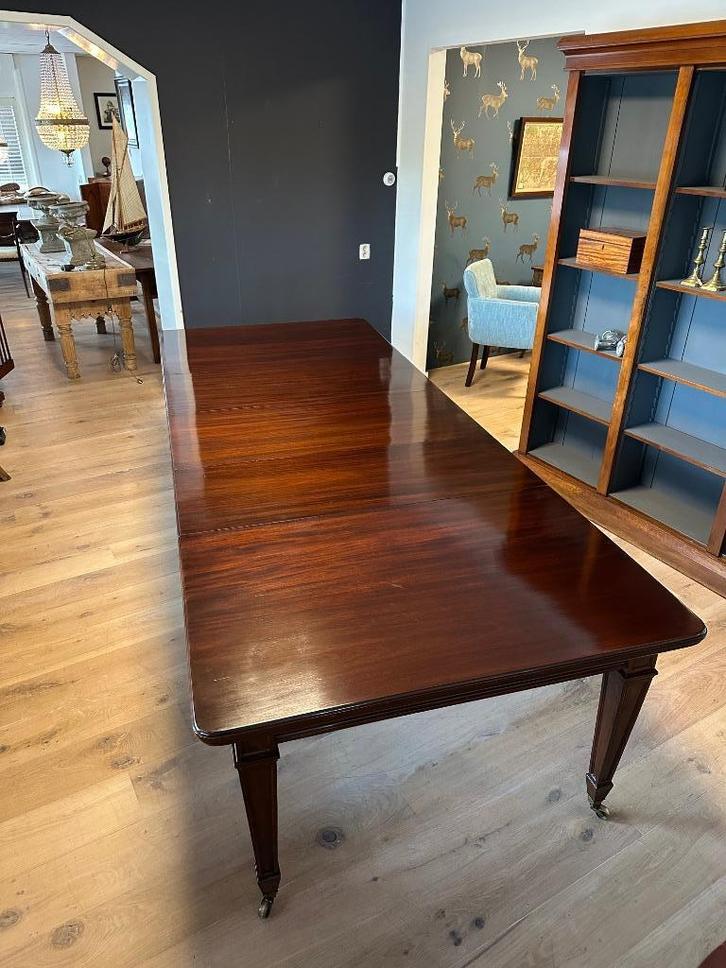 Grote antieke mahonie eetkamertafel, Antiek en Kunst, Antiek | Meubels | Tafels, Ophalen of Verzenden