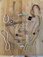 19x vintage sieraad Ketting broche oorbel ring armband haars, Overige materialen, Ophalen of Verzenden, Zo goed als nieuw, Met edelsteen