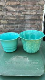 2 vintage art deco bloempotten, Ophalen of Verzenden