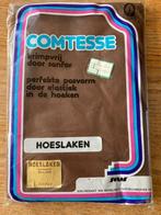 Vintage Comtesse bruin hoeslaken 90x200 eenpersoons nieuw, Eenpersoons, Bruin, Hoeslaken of Sloop, Nieuw