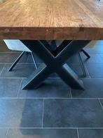 Robuuste houten eettafel, Huis en Inrichting, Tafels | Eettafels, Gebruikt, 100 tot 150 cm, 200 cm of meer, Ophalen of Verzenden