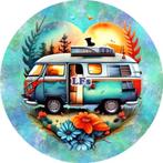 LF2422 icing frosting caravan 20cm eetbare taart print top, Ophalen of Verzenden, Nieuw, Taarten, Versiering