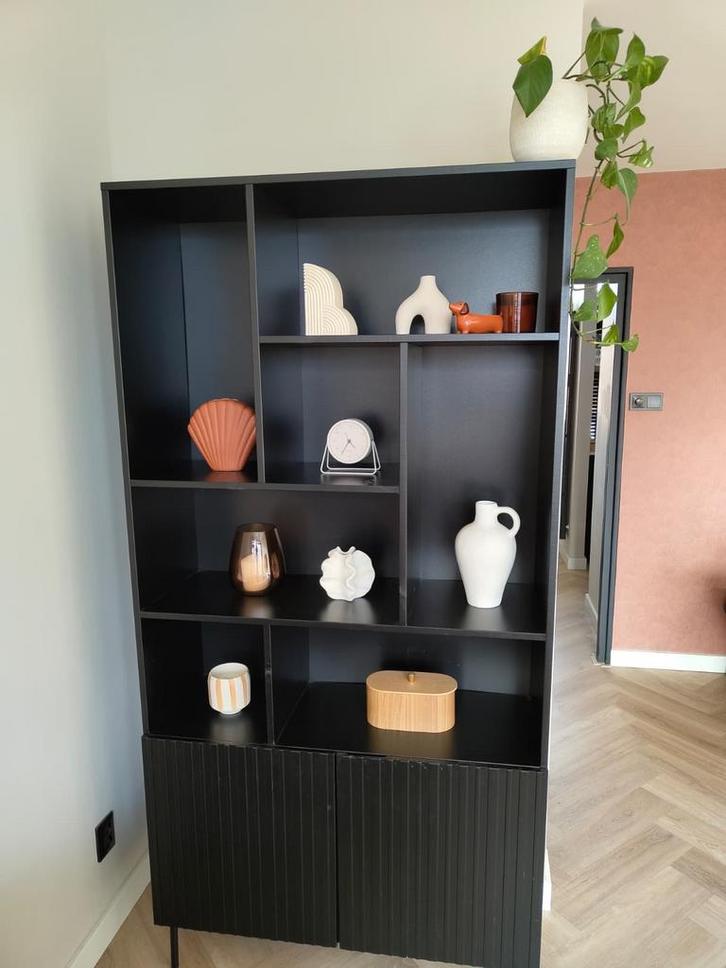 Westwing Kast Zwart, Huis en Inrichting, Kasten | Boekenkasten, Zo goed als nieuw, 100 tot 150 cm, 150 tot 200 cm, 25 tot 50 cm