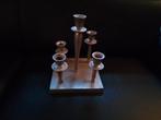 Kaarsenstandaard van geruwd aluminium voor 5 kaarsen, Ophalen of Verzenden, Metaal
