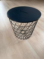 Ikea blauw zwarte bijzettafel met metalen frame, Huis en Inrichting, Tafels | Bijzettafels, 45 tot 60 cm, Minder dan 55 cm, Gebruikt