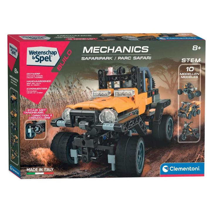 Clementoni Wetenschap & Spel Mechanica - Safaripark, Kinderen en Baby's, Speelgoed | Educatief en Creatief, Nieuw, Bouwen, Ophalen of Verzenden