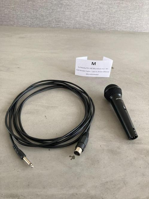 Peavey PVi 100 XLR Dynamische Microfoon incl. XLR-kabel, Muziek en Instrumenten, Microfoons, Zo goed als nieuw, Zangmicrofoon