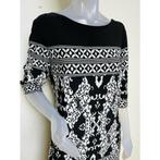 Ribkoff elegante jurk zwart wit dessin 3/4 mouwen maat 38, Maat 38/40 (M), Overige kleuren, Verzenden, Joseph Ribkoff