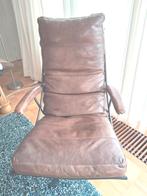 Design leren draaifauteuil Tiberius, Huis en Inrichting, Fauteuils, Ophalen, Minder dan 75 cm, Leer, Zo goed als nieuw