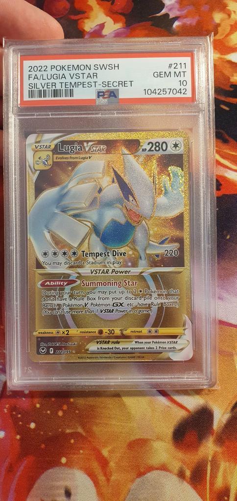 Lugia vstar gold 211 psa10 minty, Hobby en Vrije tijd, Verzamelkaartspellen | Pokémon, Zo goed als nieuw, Losse kaart, Ophalen of Verzenden
