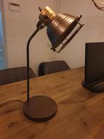Mooie bronskleurige bureaulamp/tafellamp +/- 55 cm hoog, Ophalen, Zo goed als nieuw, 50 tot 75 cm