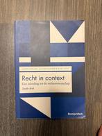 Recht in context – Inleiding tot de rechtswetenschap (6e dru, Ophalen of Verzenden, Alpha, Gelezen, WO