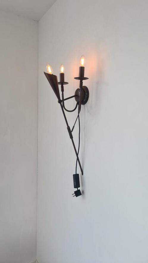 Massive Muurlamp Kasteelmodel met Dimmer, Huis en Inrichting, Lampen | Wandlampen, Gebruikt, Metaal, Ophalen