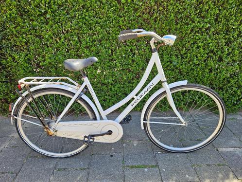 Witte Pelikaan omafiets, Fietsen en Brommers, Fietsen | Dames | Omafietsen, Gebruikt, 53 tot 56 cm, Ophalen