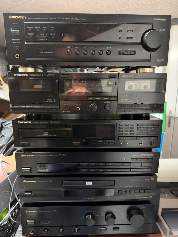 Complete Pioneer Audio Set Versterker, Tuner, CD, Cas & DVD, Audio, Tv en Foto, Stereo-sets, Gebruikt, Cassettedeck, Cd-speler