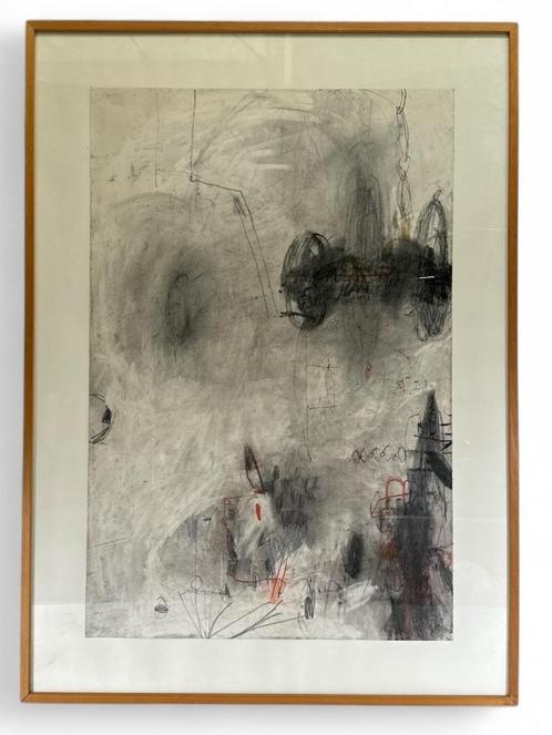 Houtskooltekening, Tjibbe Hooghiemstra, Antiek en Kunst, Kunst | Tekeningen en Foto's, Ophalen of Verzenden