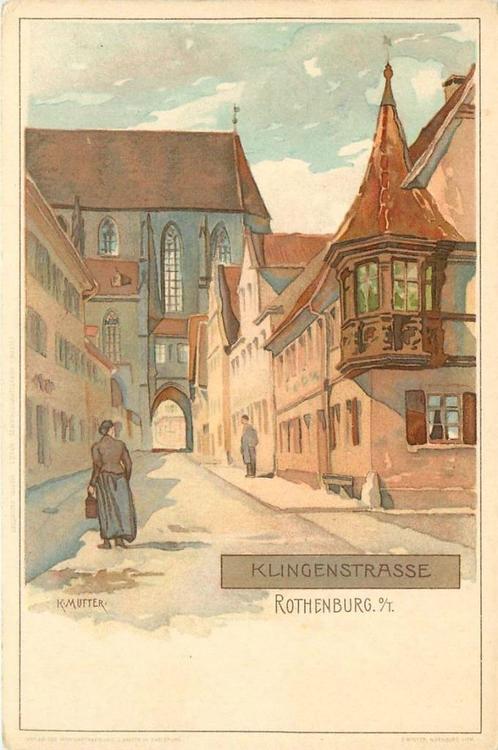 (701-268-021) Rothenburg o T Klingenstrasse, Verzamelen, Ansichtkaarten | Buitenland, Duitsland, Verzenden