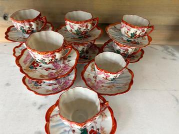 10x chinees porselein kop en schotel beschikbaar voor biedingen