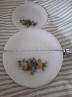 Vintage Arcopal borden met bloemmotief.
Fruits de France., Huis en Inrichting, Keuken | Servies, Ophalen of Verzenden, Zo goed als nieuw