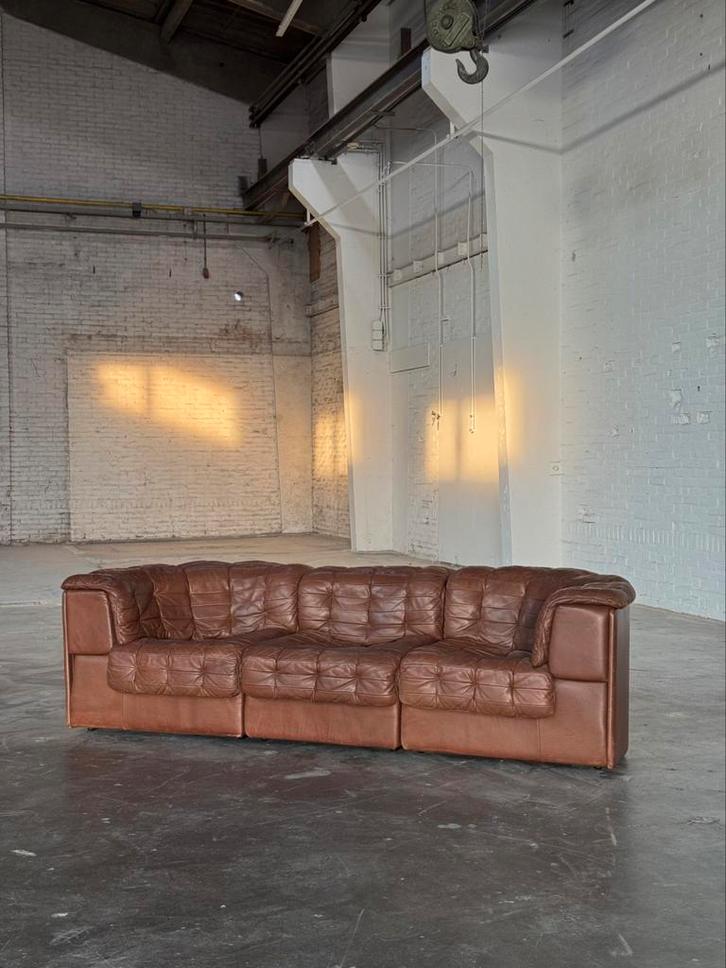 De Sede DS-11 Patchwork Sofa | Leer, Huis en Inrichting, Banken | Bankstellen, Zo goed als nieuw, Rechte bank, Driepersoons, 200 tot 250 cm