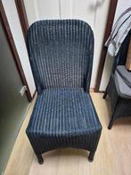 Eetkamer stoelen merk "Lloyd Loom" gevlochten, Huis en Inrichting, Stoelen, Ophalen, Gebruikt, Blauw, Riet of Rotan