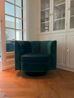 Groene velvet fauteuil van Dutch Bone, Huis en Inrichting, Fauteuils, Ophalen, Zo goed als nieuw, 75 tot 100 cm, 50 tot 75 cm